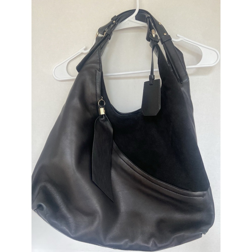 DFV Wrap Leather Suede Shoulder Bag